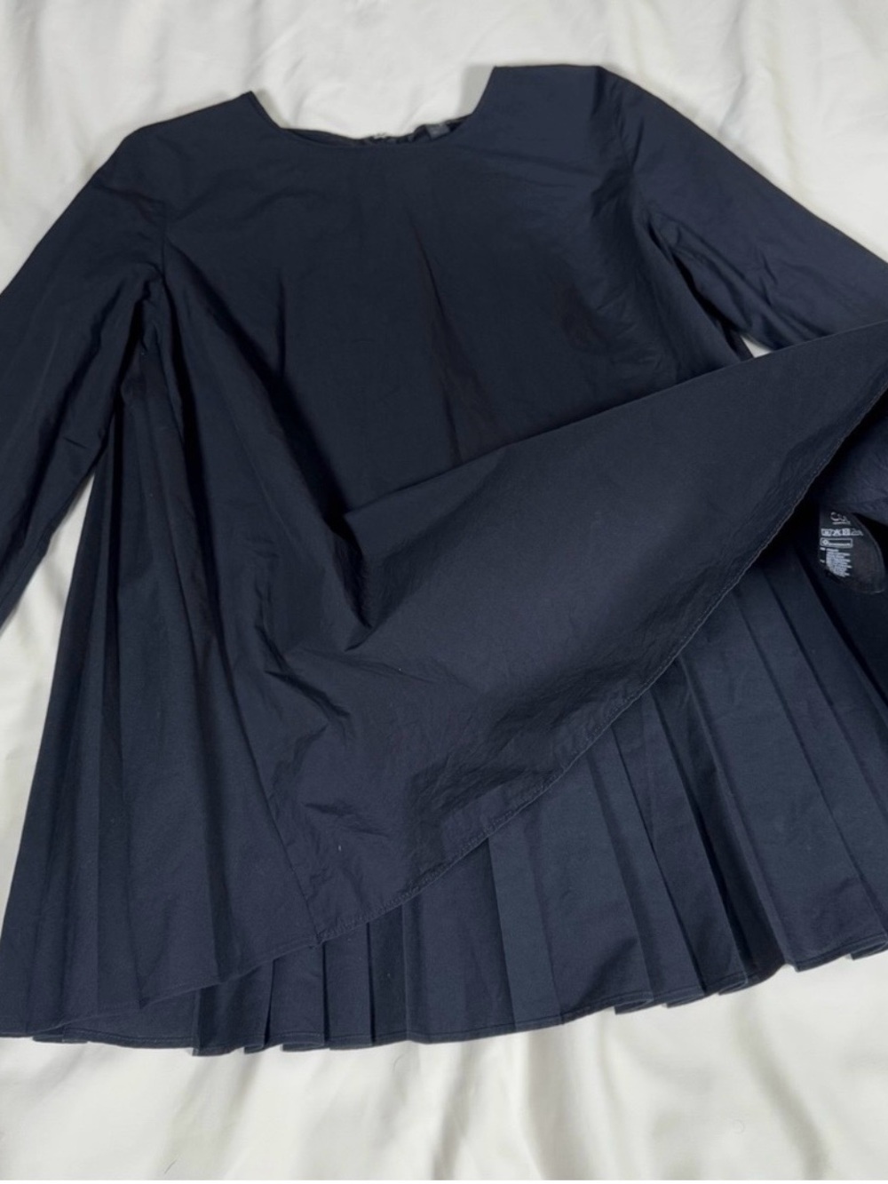 COS Black pleated back Tunic Top